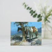 フランクテンニージョンソンウエスタンアート「静かナイト」 ポストカード (スタンド正面)