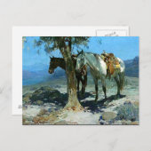 フランクテンニージョンソンウエスタンアート「静かナイト」 ポストカード (正面/裏面)