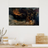 フランクバーナード・ディクシーによるバイキングの葬儀 ポスター (キッチン)