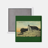 フランクフォートミシガンの近くのポイントベッセイライトハウス マグネット (正面/裏面)