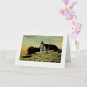 フランクフォートミシガンの近くのポイントベッセイライトハウス 箔グリーティングカード (蘭)