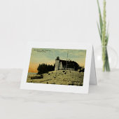 フランクフォートミシガンの近くのポイントベッセイライトハウス 箔グリーティングカード (正面)