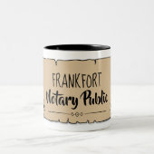 フランクフォート公証人公式スクロール羽毛クイル ツートーンマグカップ (中央)