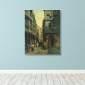 フランクフルトのユダヤ人の四半期, 1883 キャンバスプリント (インサイチュ (ウッドフロア))