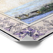 フランクフルトのヴィンテージの地図(1845年) ポスター (角)