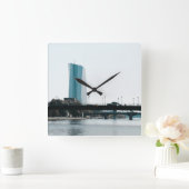 フランクフルトの景色 スクエア壁時計 (ホーム)