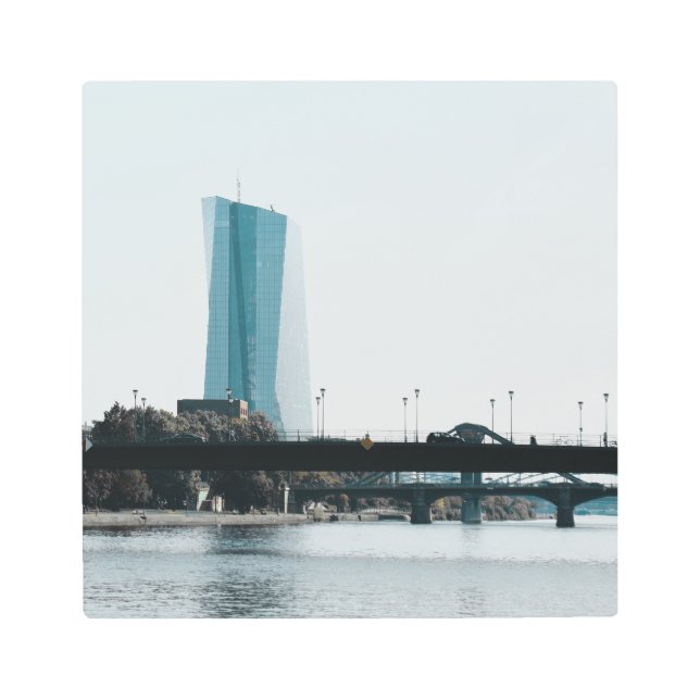 フランクフルトの景色 メタルプリント (正面)