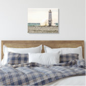 フランクフルトの灯に大波が押し入る キャンバスプリント (インサイチュ (寝室))