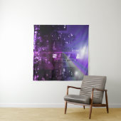 フランクフルトアムメインのシティライトパープル タペストリー (インサイチュ(横))