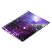 フランクフルトアムメインのシティライトパープル ノートブック (左側)