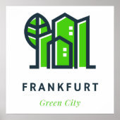 フランクフルトアムメインドイツ地球に優しグリーンシティ ポスター (正面)