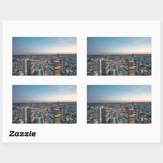 フランクフルトアムメインドイツ 長方形シール (シート)