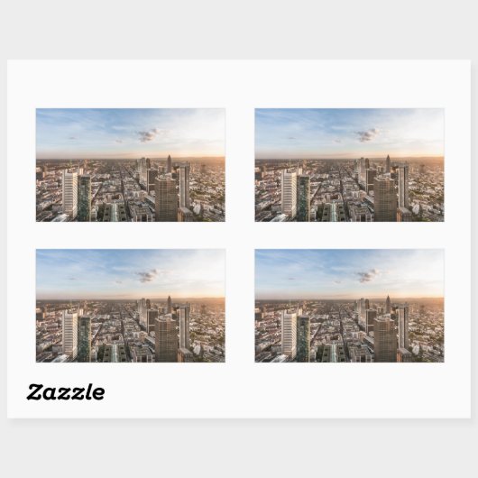 フランクフルトアムメインドイツ 長方形シール (シート)