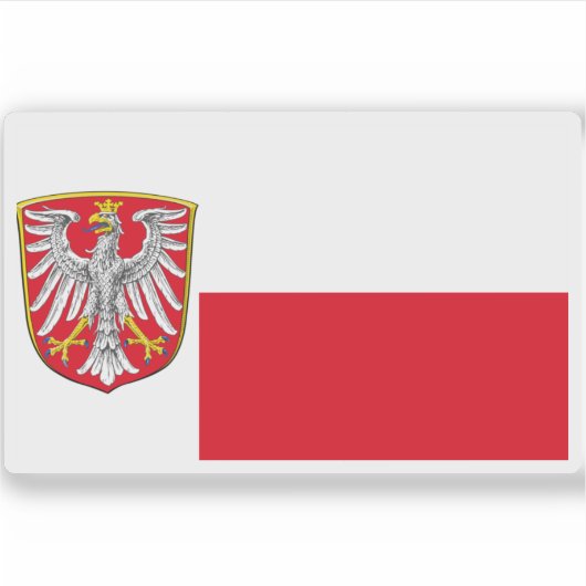 フランクフルトアムメイン国旗 シール (正面)