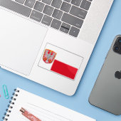 フランクフルトアムメイン国旗 シール (ノートパソコンとiPhone)