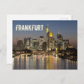 フランクフルトスカイラインドイツヴィンテージ土産ギフト シーズンポストカード (正面/裏面)