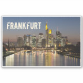 フランクフルトスカイラインドイツヴィンテージ土産ギフト シール (正面)