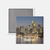 フランクフルトスカイラインドイツヴィンテージ土産ギフト マグネット (正面/裏面)