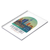 フランクフルトドイツのスカイライン建築 ノートブック (左側)