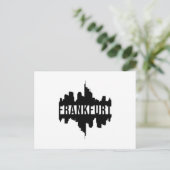 フランクフルトドイツシティクールスケープおもしろいギフト ポストカード (スタンド正面)