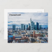 フランクフルトドイツシティスカイライン旅行写真 ポストカード (正面/裏面)