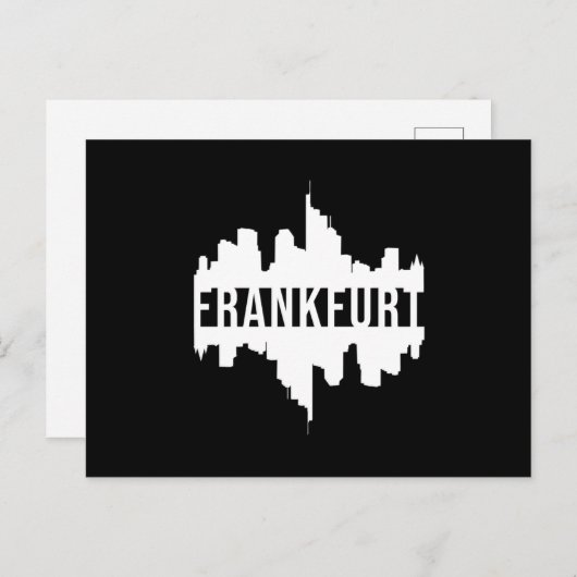 フランクフルトドイツシティスケープおもしろいギフトアイディア ポストカード (正面/裏面)
