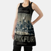 フランクフルトドイツスカイラインレトロヴィンテージ土産 エプロン (インサイチュ)