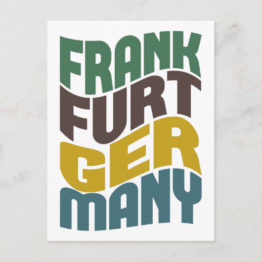 フランクフルトドイツレトロウェーブ ポストカード (正面)