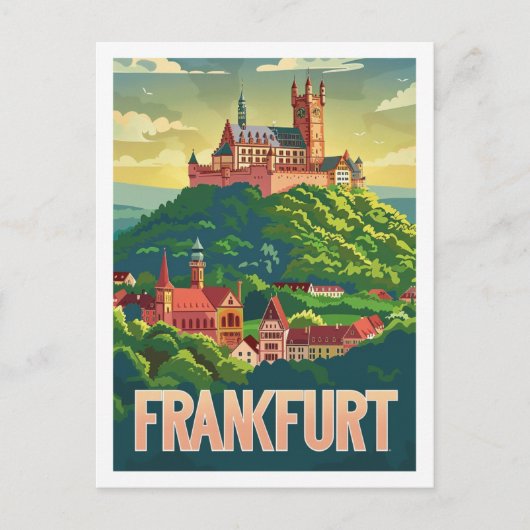 フランクフルトドイツ有名ヴィンテージトラベルプレイス ポストカード (正面)