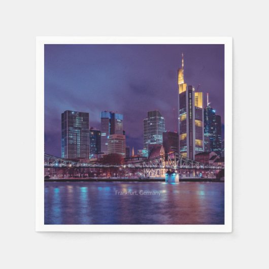 フランクフルトドイツ スタンダードカクテルナプキン (正面)