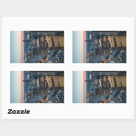 フランクフルトドイツ 長方形シール (シート)