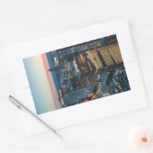 フランクフルトドイツ 長方形シール (封筒)