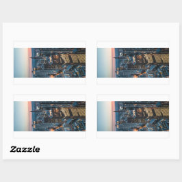 フランクフルトドイツ 長方形シール