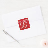 フランクフルトドイツIATA空港コード スクエアシール (封筒)