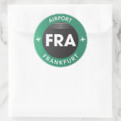 フランクフルト空港ステッカー ラウンドシール (バッグ)