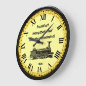 フランクフルト駅～ドイツ～ 1888 through ラージ壁時計 (傾斜)