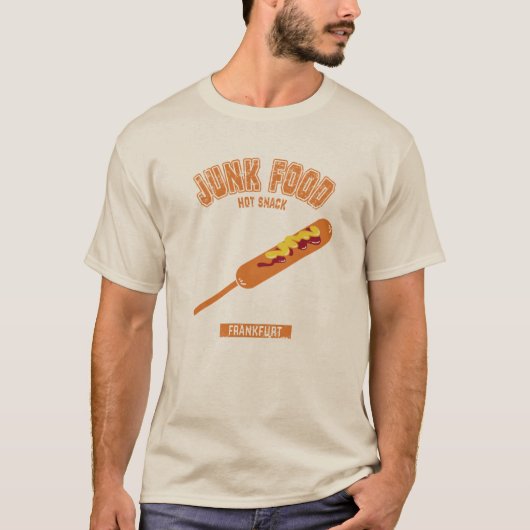 フランクフルト(カレッジ風イラスト) Tシャツ (正面)