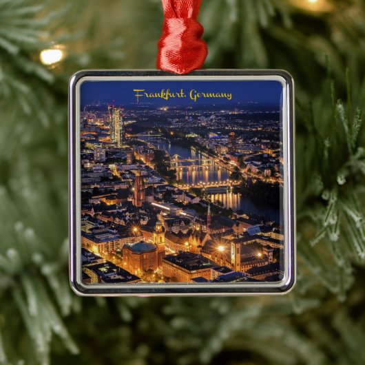 フランクフルト，ドイツトワイライト メタルオーナメント (ツリー)
