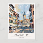 フランクフルト ドイツ アート イラスト 旅行 ポストカード (正面)