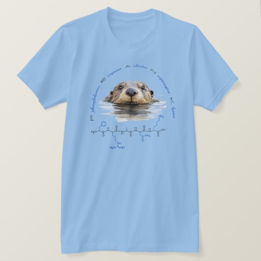 フランクペプチド、Otter 2カスタム文字付き/光 Tシャツ (デザイン正面)