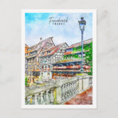 フランクリッチフランストラベルプレイスウォーターカラー ポストカード (正面)