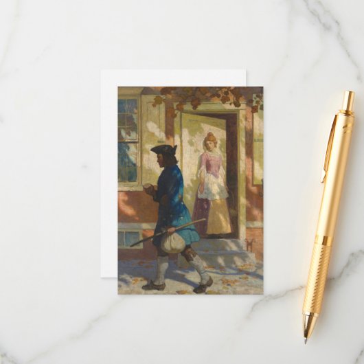 フランクリンのフィラデルフィアへの到着 エンクロージャーカード (正面/裏面インサイチュ)