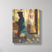 フランクリンのフィラデルフィアへの到着 キャンバスプリント (正面)