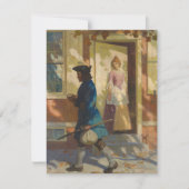 フランクリンのフィラデルフィアへの到着 ノートカード (正面)