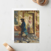 フランクリンのフィラデルフィアへの到着 ノートカード (正面/裏面インサイチュ)