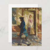 フランクリンのフィラデルフィアへの到着 ノートカード (正面/裏面)