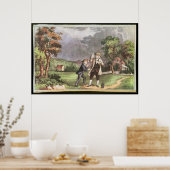 フランクリンの電気実験 ポスター (キッチン)