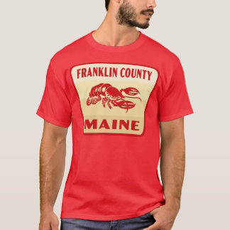 フランクリンカウンティメインレトロバッジタン Tシャツ