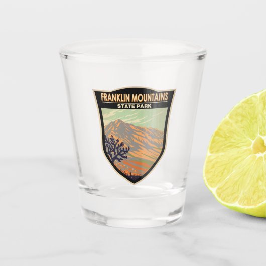 フランクリンマウンテンズ州パークテキサス州ヴィンテージ ショットグラス (正面)