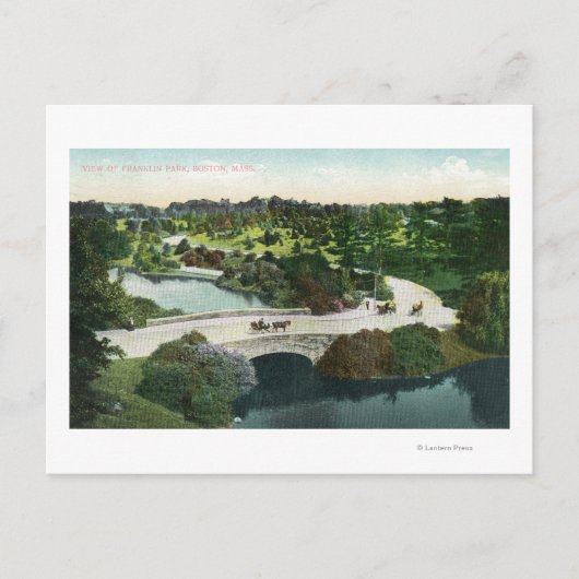 フランクリン公園の一般景観 ポストカード (正面)